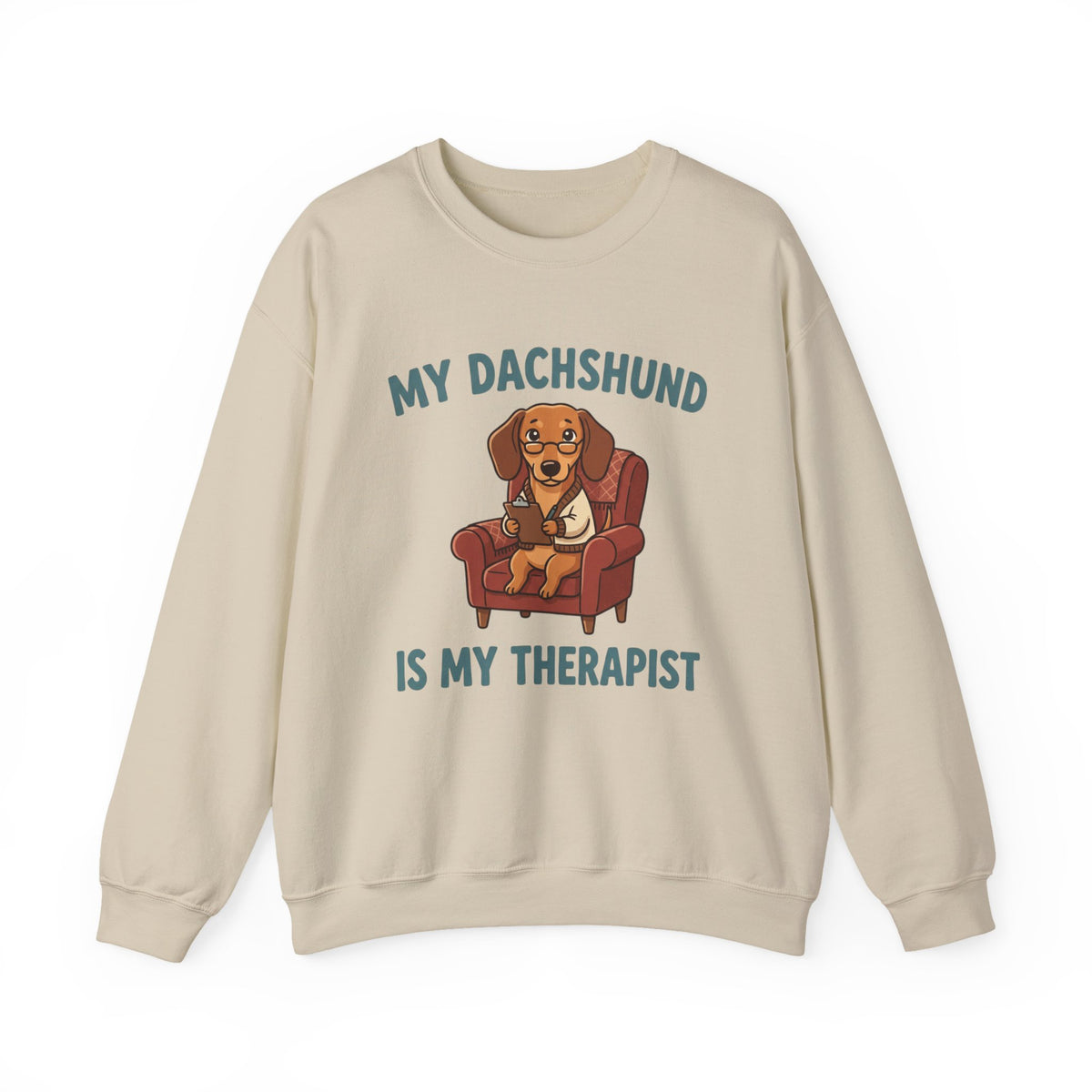 Dachshund Long Dog Short Patience Crewneck Sweatshirt | The Breed House