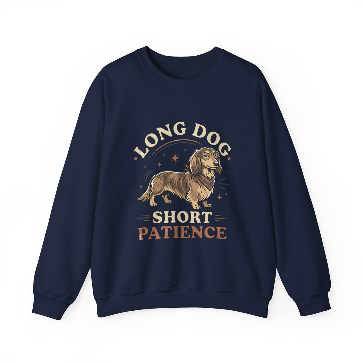 Dachshund 'Long Dog Short Patience' Crewneck Sweatshirt
