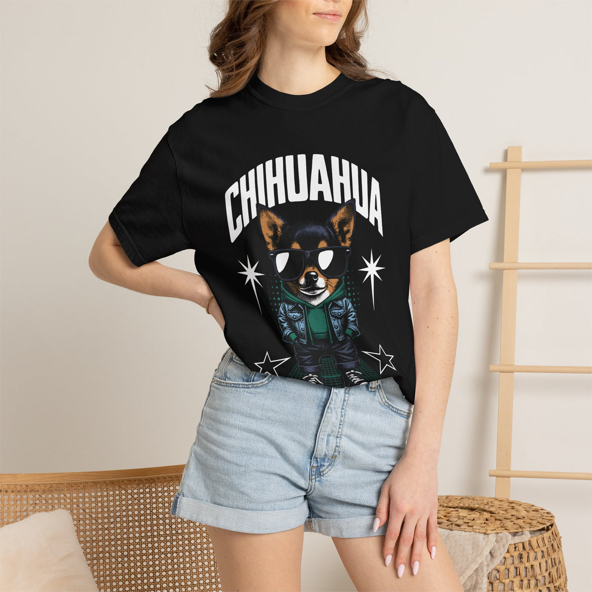 Chihuahua Graphic T-Shirt — "Small in Size, Mighty in Spirit" Pet Lover Tee