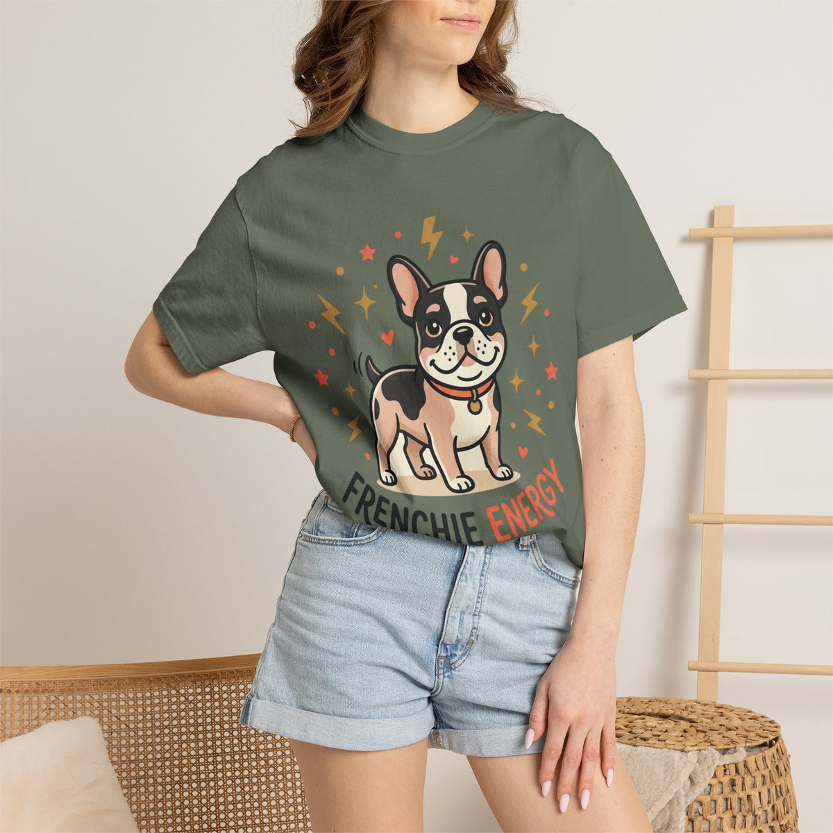 Frenchie Energy T-Shirt — Cute French Bulldog Graphic Tee