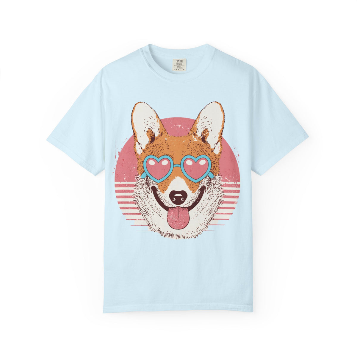 Corgi Heart Sunglasses T-Shirt — Retro Cute Dog Graphic Tee