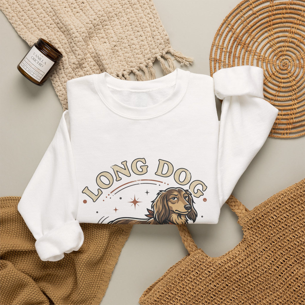 Dachshund 'Long Dog Short Patience' Crewneck Sweatshirt