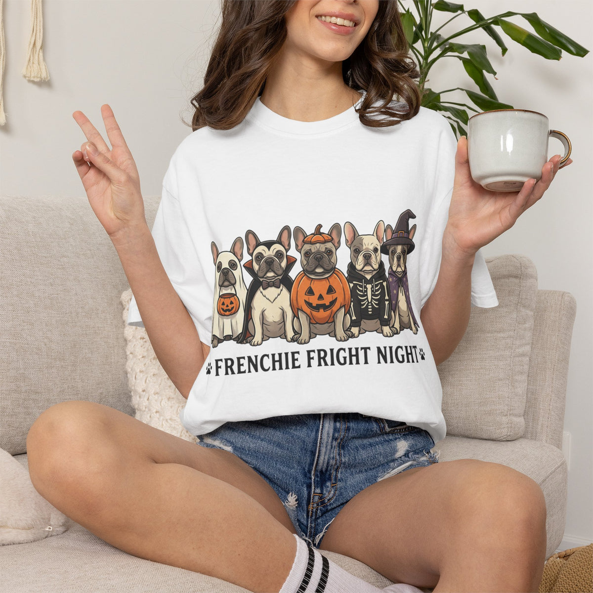 Frenchie Fright Night T-Shirt — Halloween French Bulldog Costume Tee