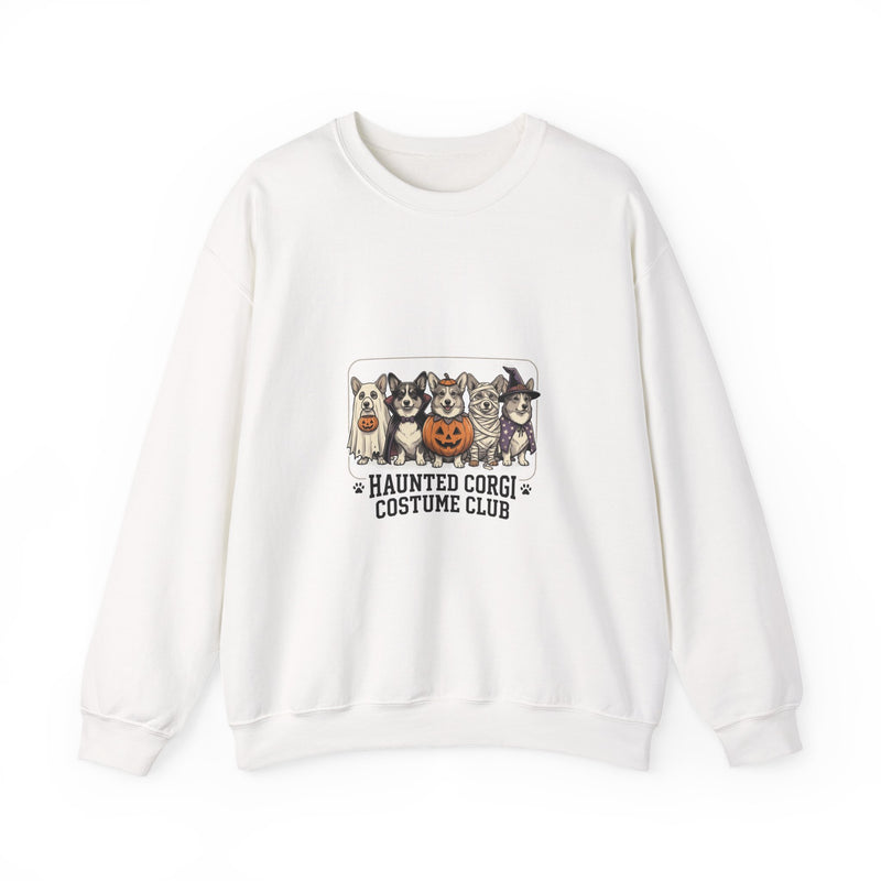 Haunted Corgi Costume Club Sweatshirt | Halloween Corgi Crewneck