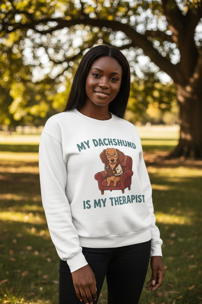 Dachshund Long Dog Short Patience Crewneck Sweatshirt | The Breed House