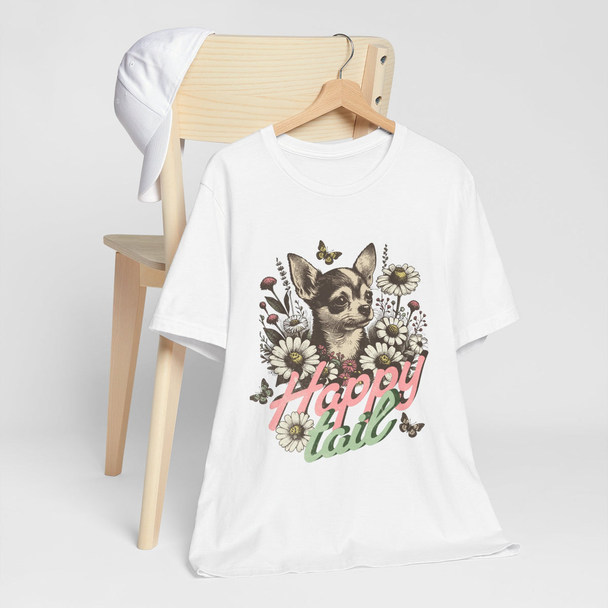 Happy Tail Chihuahua T-Shirt — Floral Dog Graphic Tee
