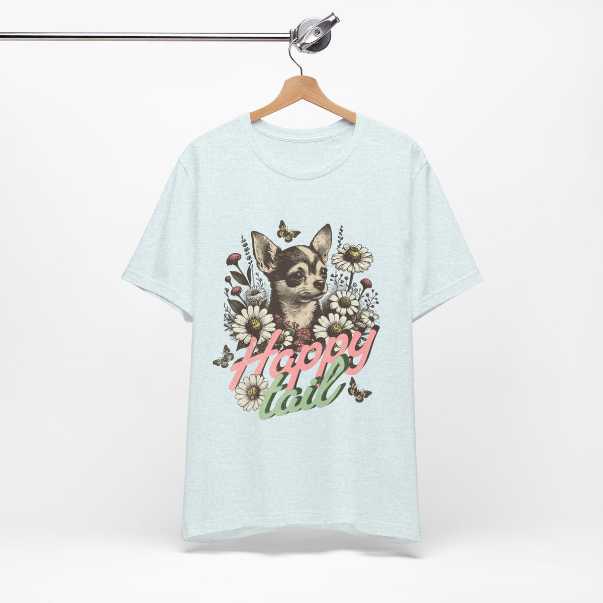 Happy Tail Chihuahua T-Shirt — Floral Dog Graphic Tee
