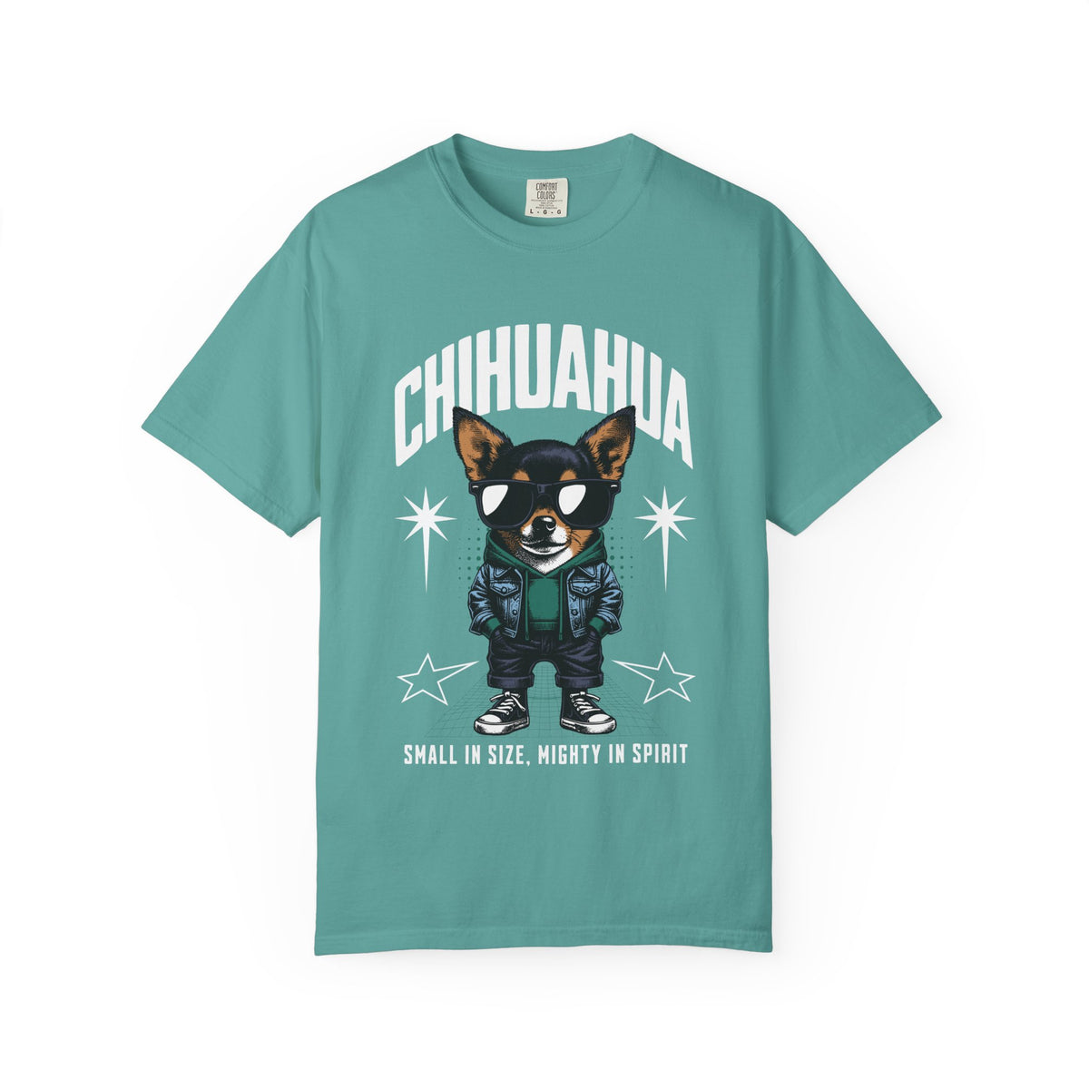 Chihuahua Graphic T-Shirt — "Small in Size, Mighty in Spirit" Pet Lover Tee