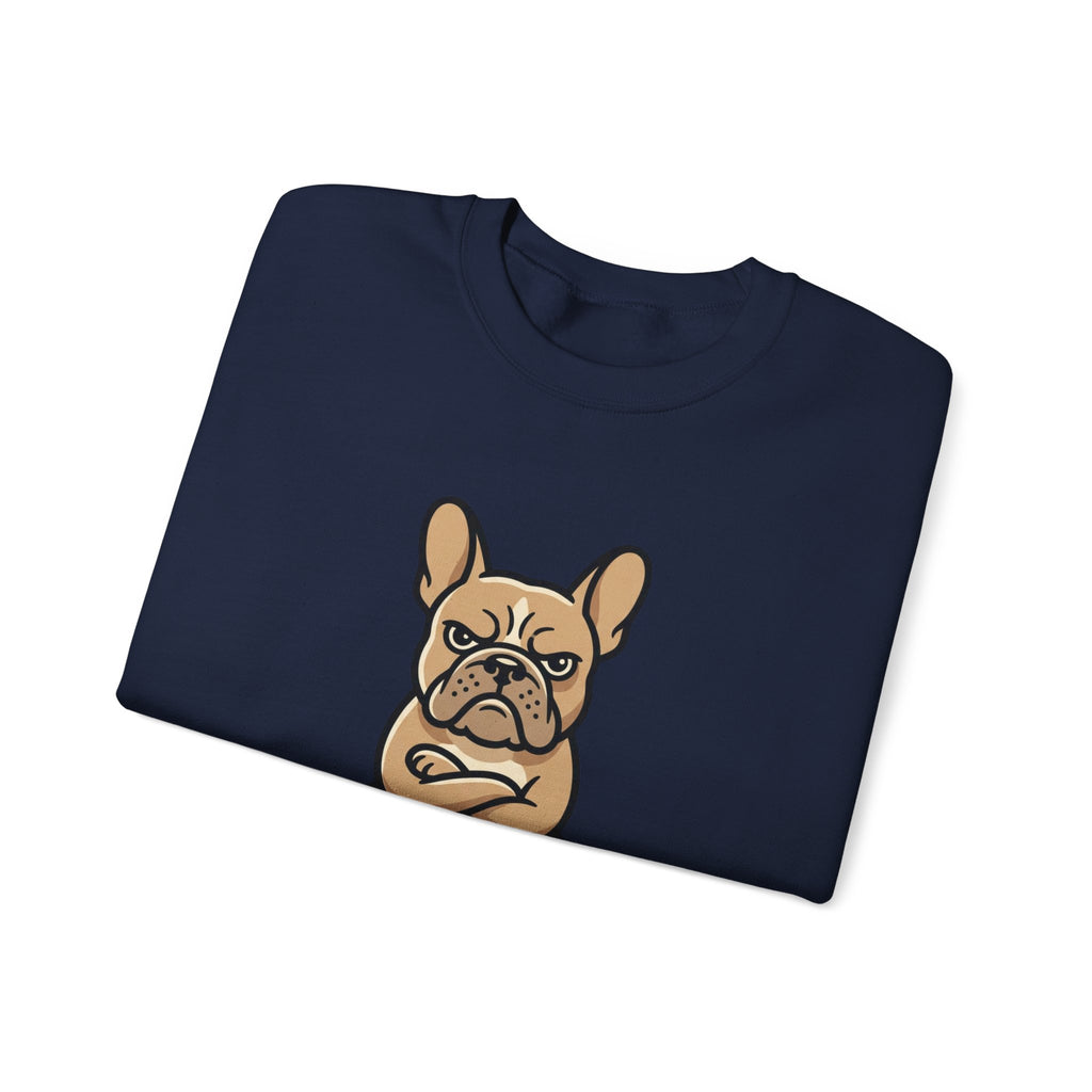 Frenchie Says No Sweatshirt — Grumpy French Bulldog Graphic Crewneck