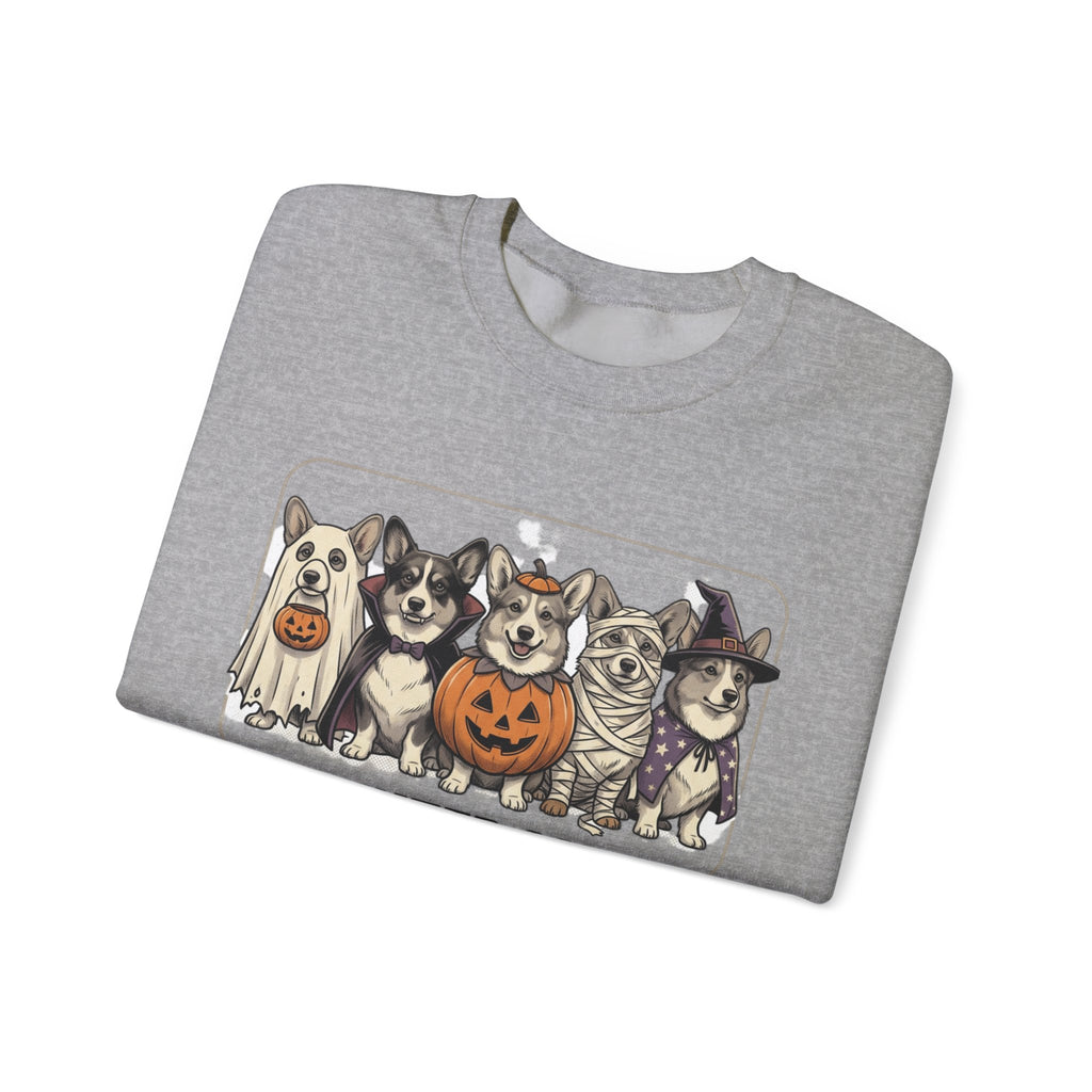Haunted Corgi Costume Club Sweatshirt | Halloween Corgi Crewneck