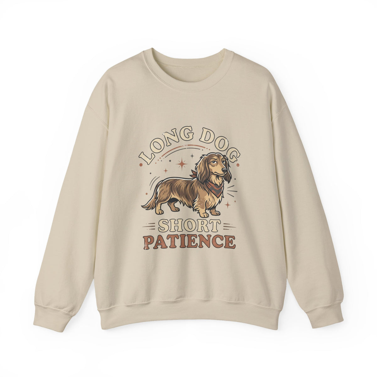Dachshund 'Long Dog Short Patience' Crewneck Sweatshirt