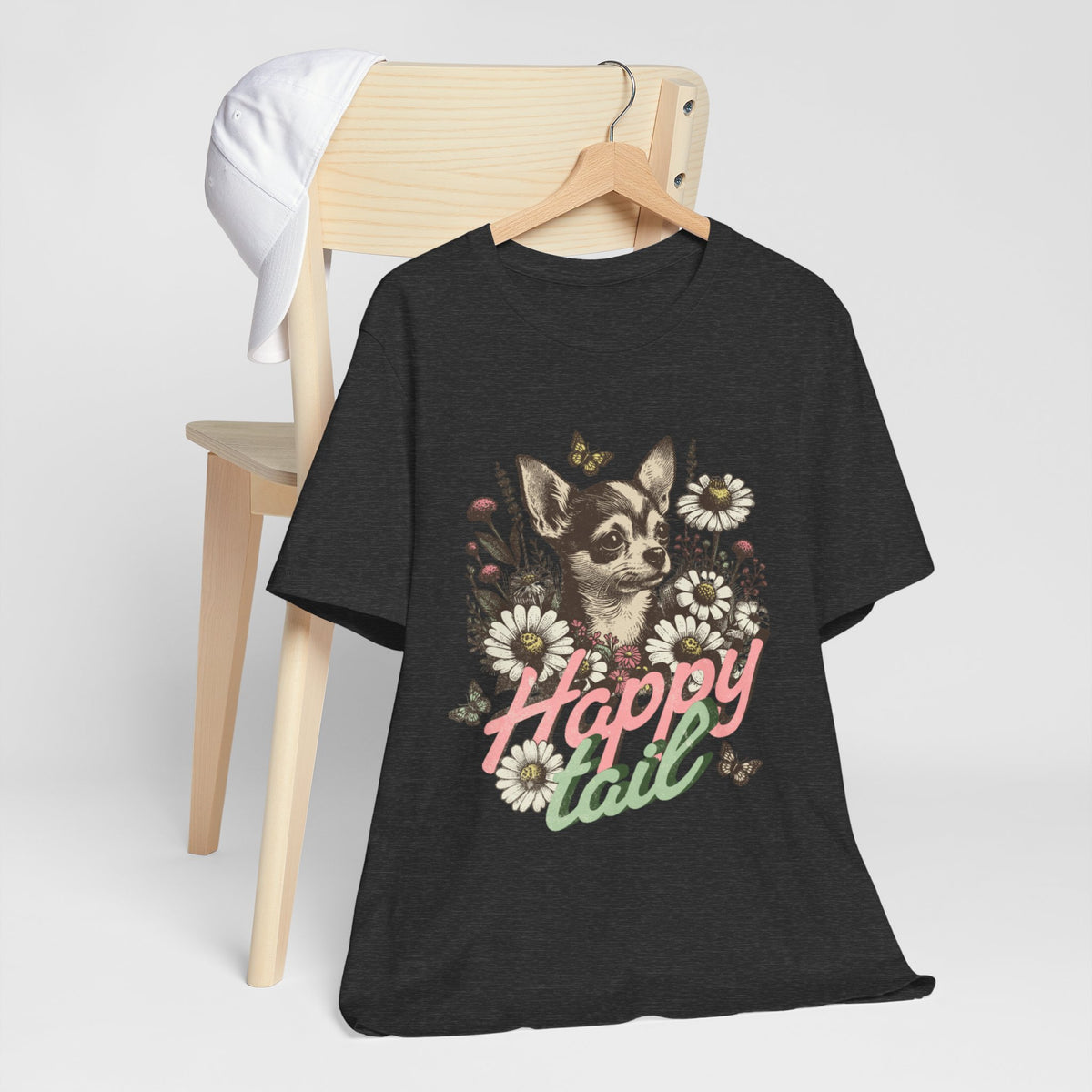 Happy Tail Chihuahua T-Shirt — Floral Dog Graphic Tee
