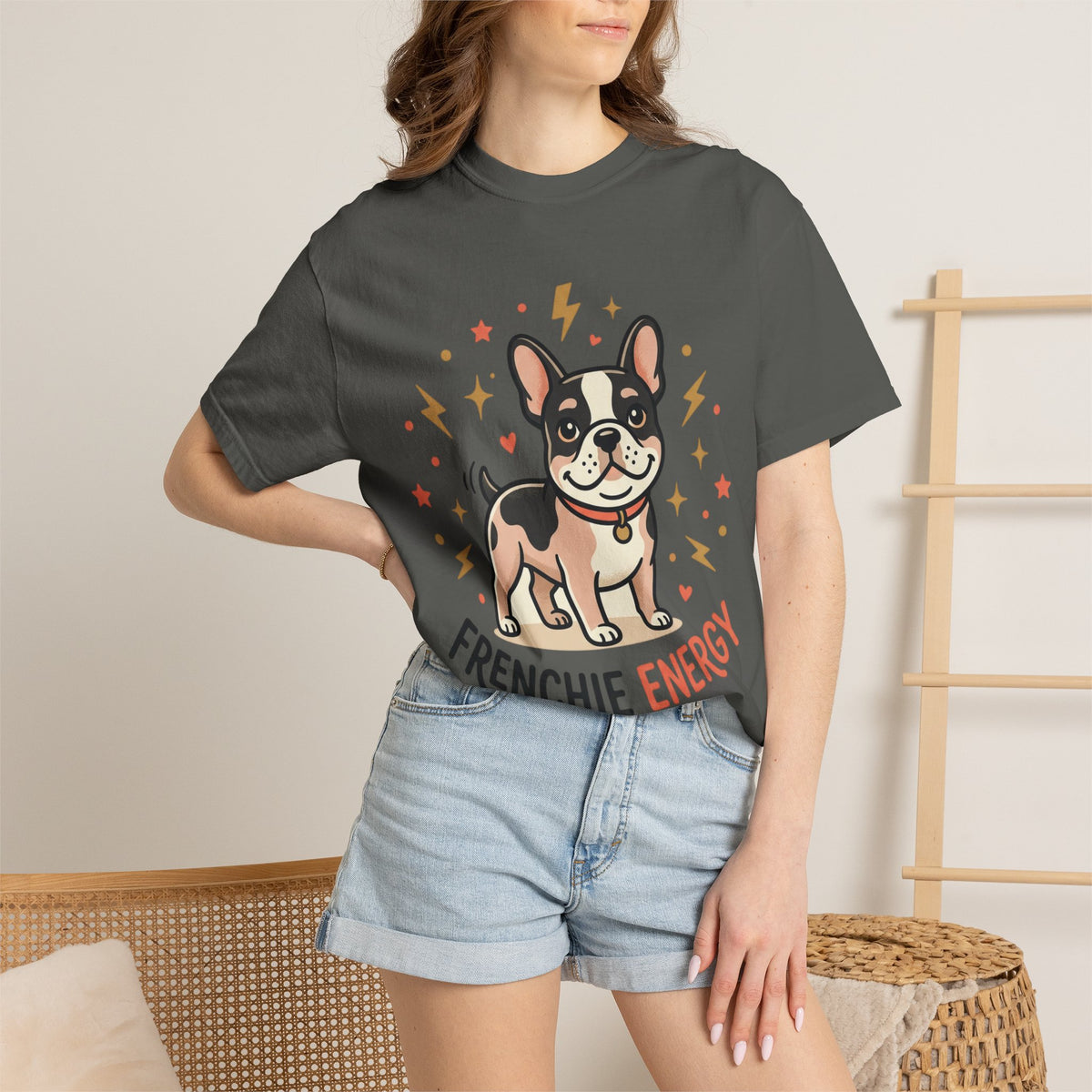 Frenchie Energy T-Shirt — Cute French Bulldog Graphic Tee