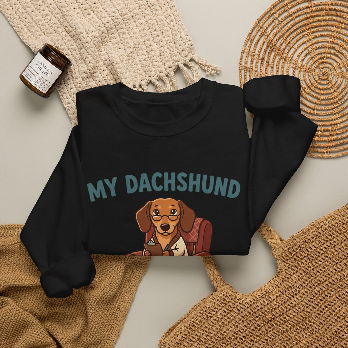Dachshund Long Dog Short Patience Crewneck Sweatshirt | The Breed House