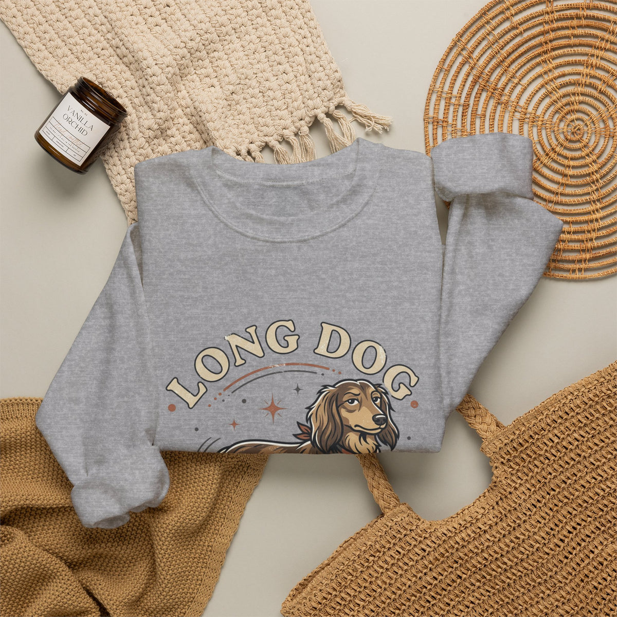 Dachshund 'Long Dog Short Patience' Crewneck Sweatshirt