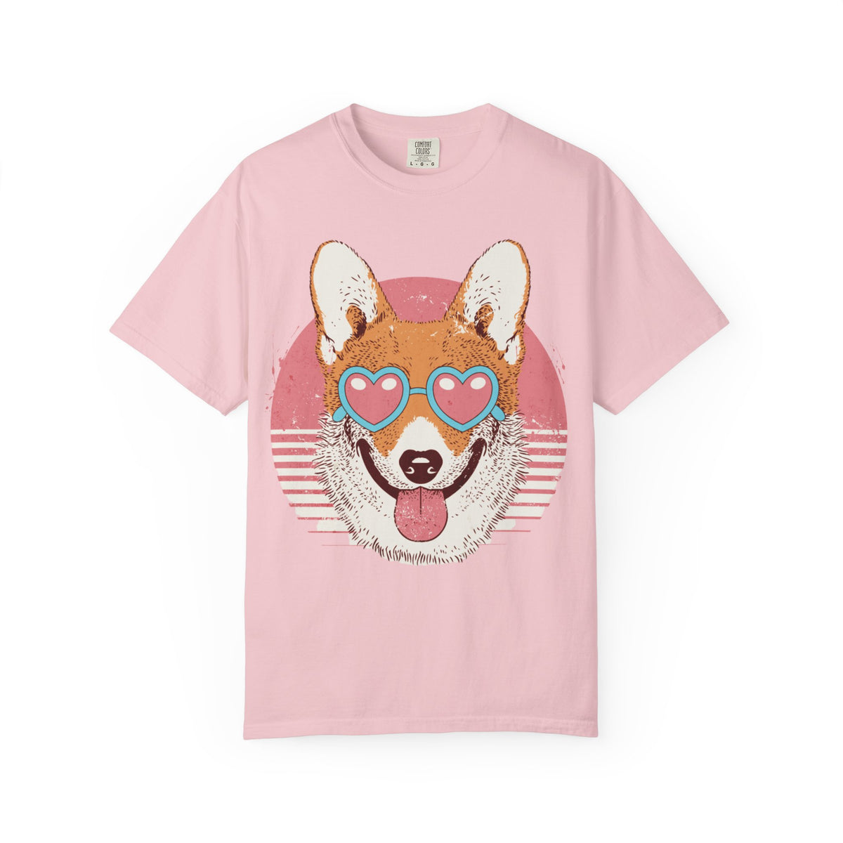 Corgi Heart Sunglasses T-Shirt — Retro Cute Dog Graphic Tee