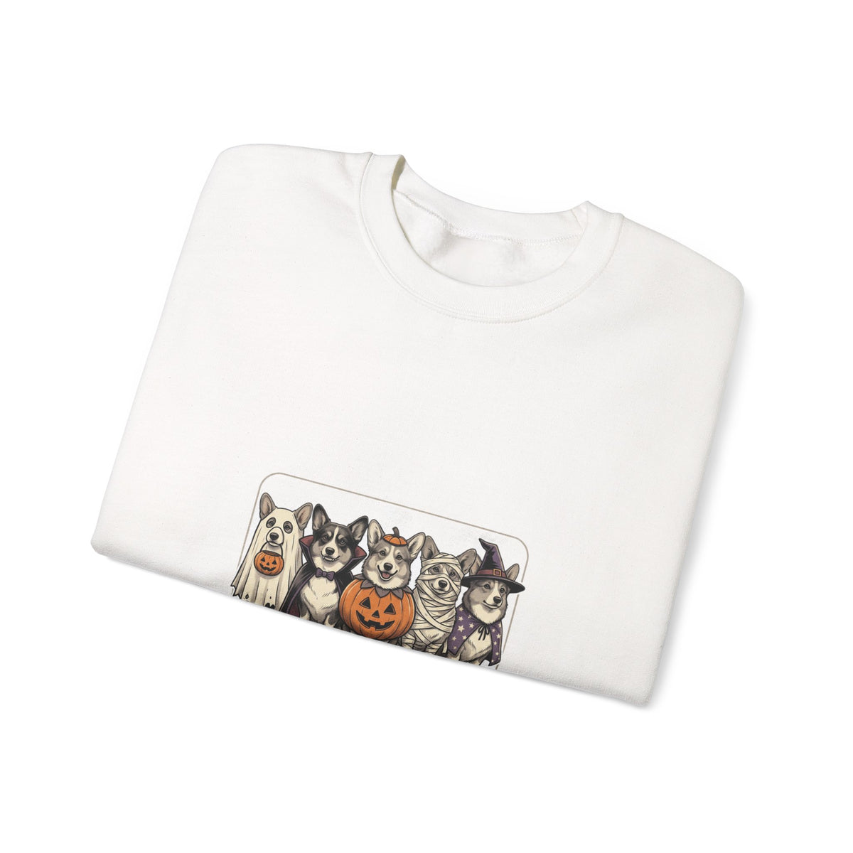 Haunted Corgi Costume Club Sweatshirt | Halloween Corgi Crewneck