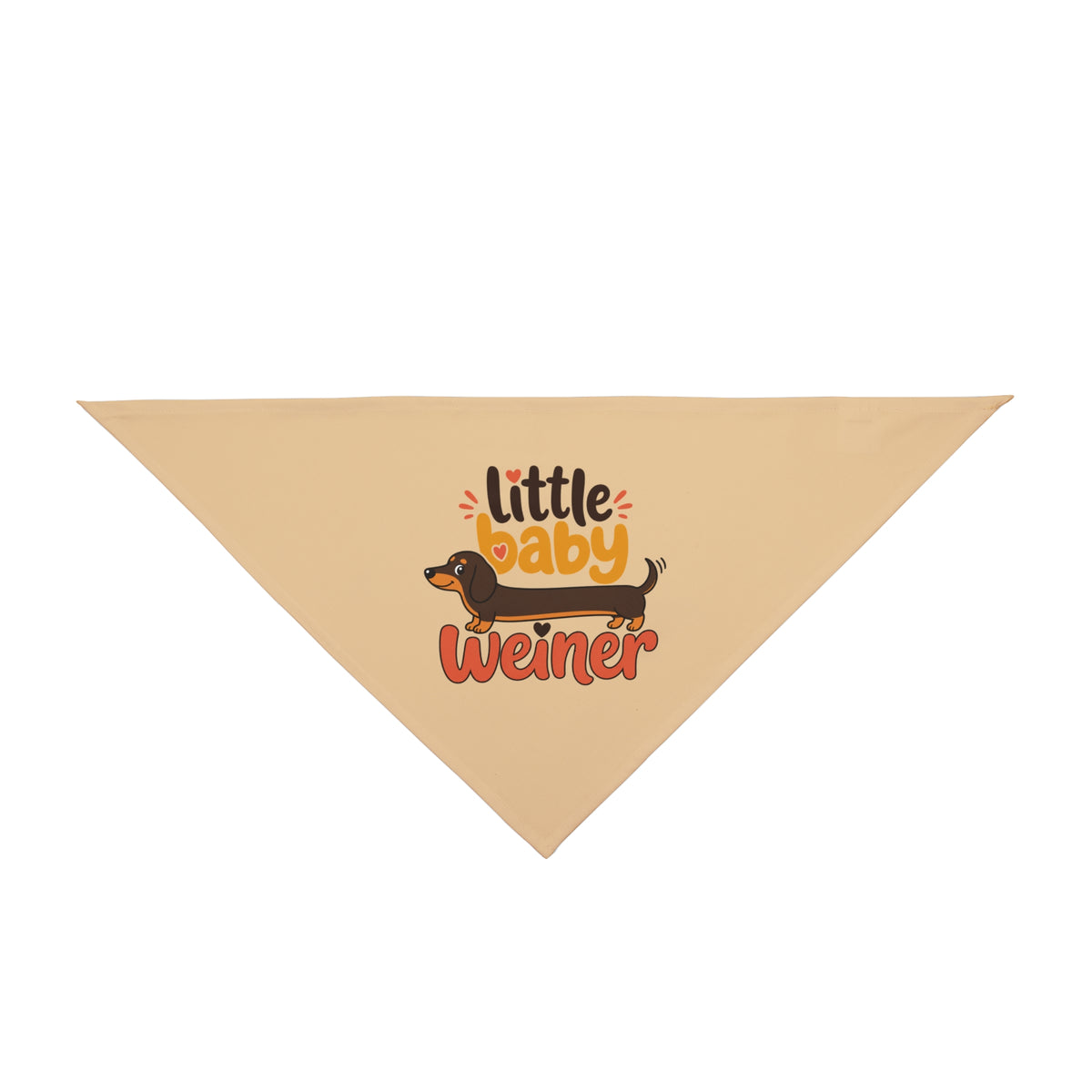 Dachshund Pet Bandana — "Little Baby Weiner" Cute Sausage Dog Bandana for Puppies & Small Dogs