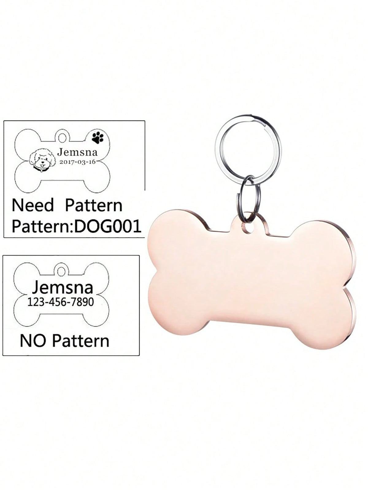 Customized Stainless Steel Pet ID Tag Pendant