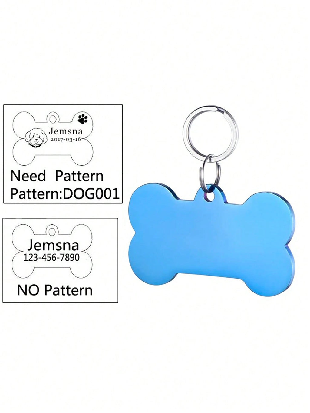 Customized Stainless Steel Pet ID Tag Pendant