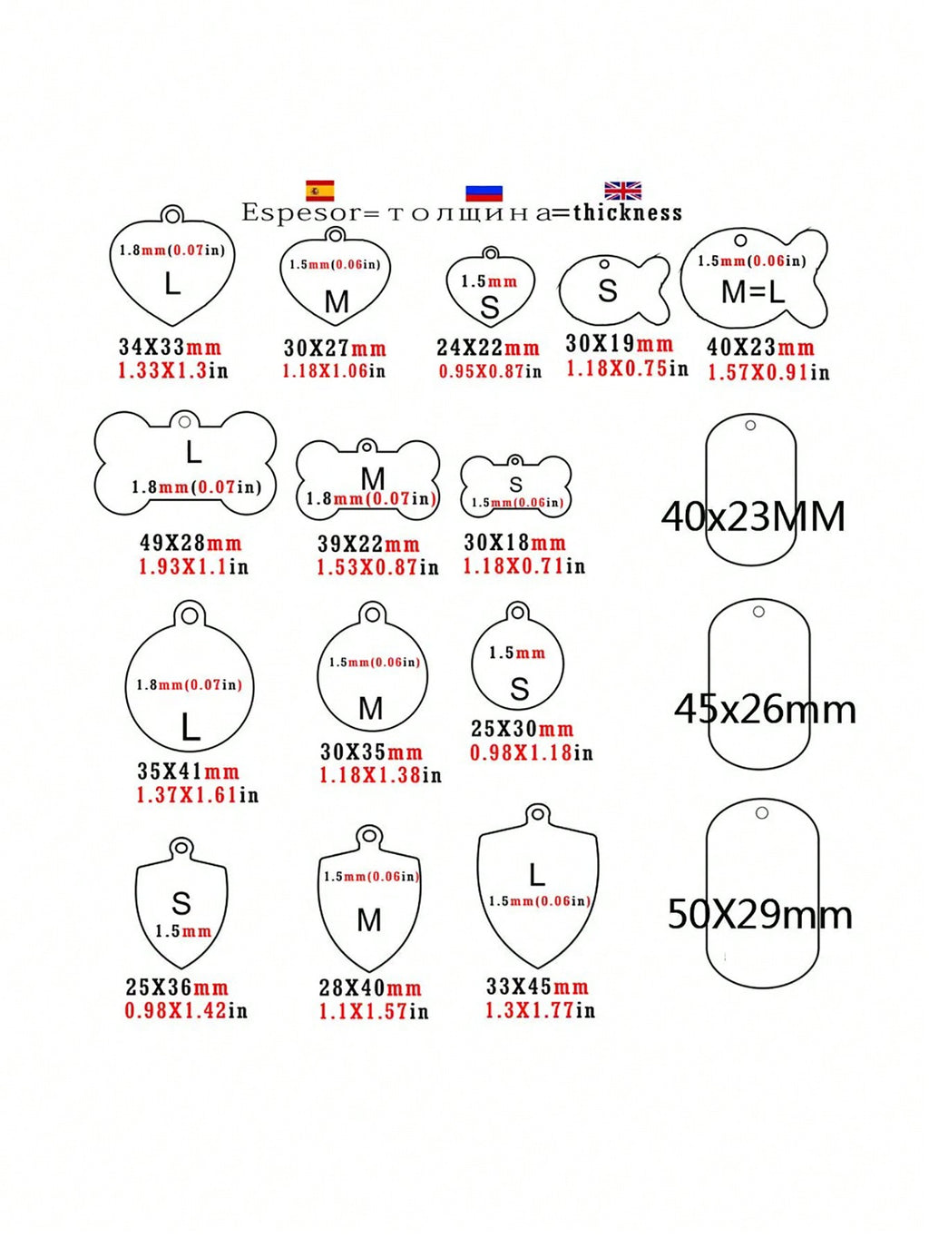 Customized Stainless Steel Pet ID Tag Pendant