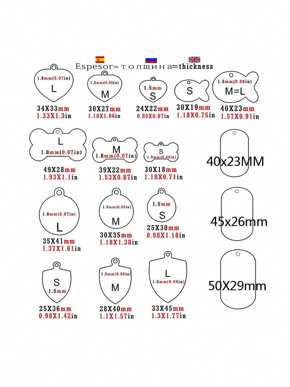 Customized Stainless Steel Pet ID Tag Pendant