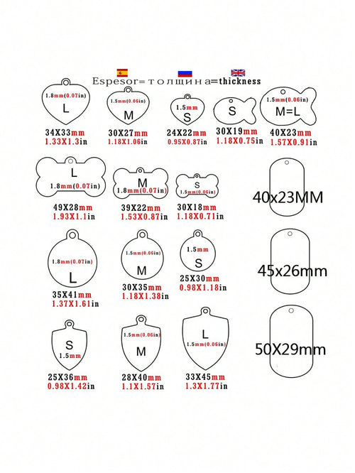 Customized Stainless Steel Pet ID Tag Pendant