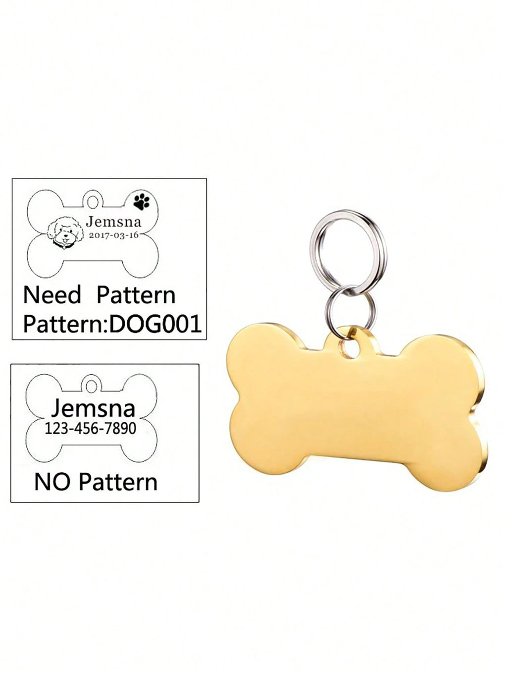 Customized Stainless Steel Pet ID Tag Pendant