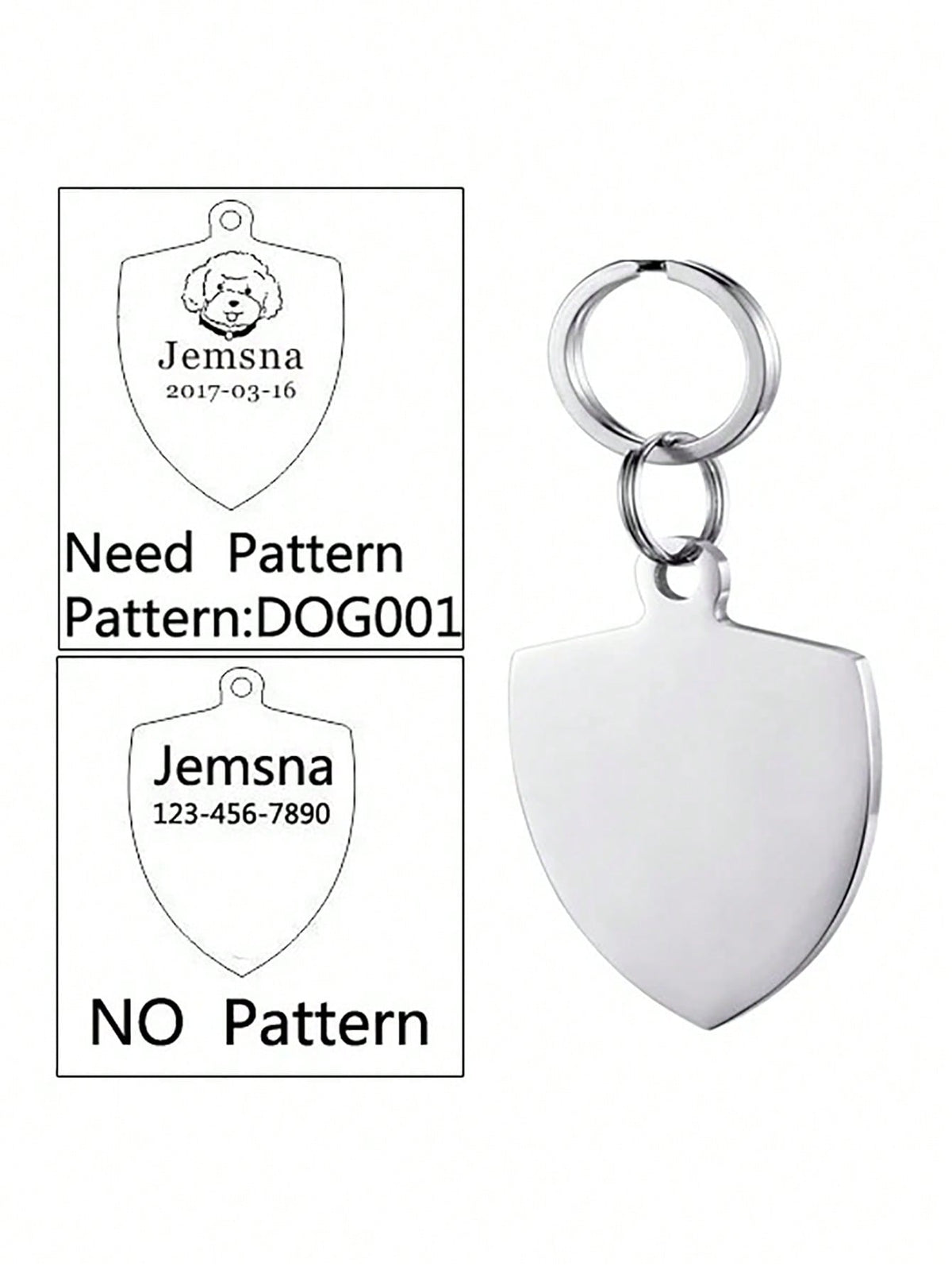 Customized Stainless Steel Pet ID Tag Pendant