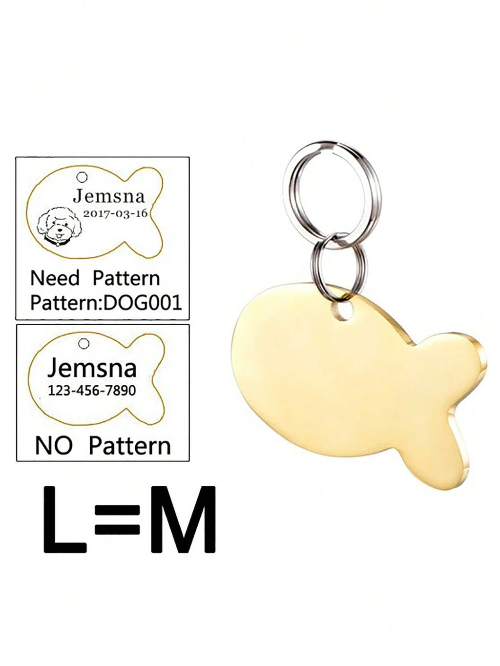 Customized Stainless Steel Pet ID Tag Pendant