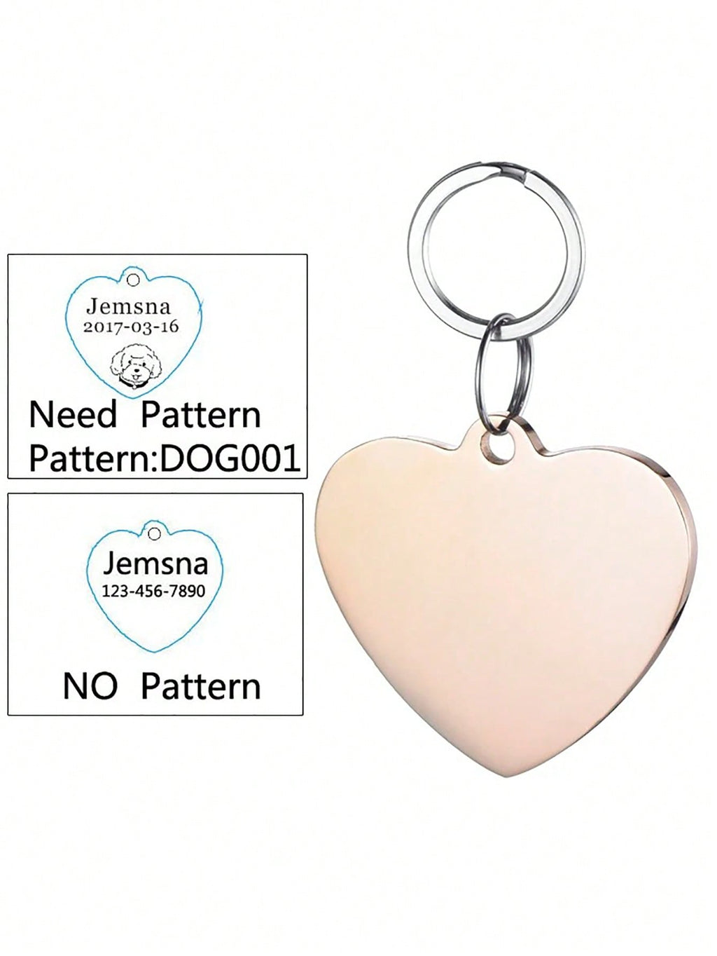 Customized Stainless Steel Pet ID Tag Pendant