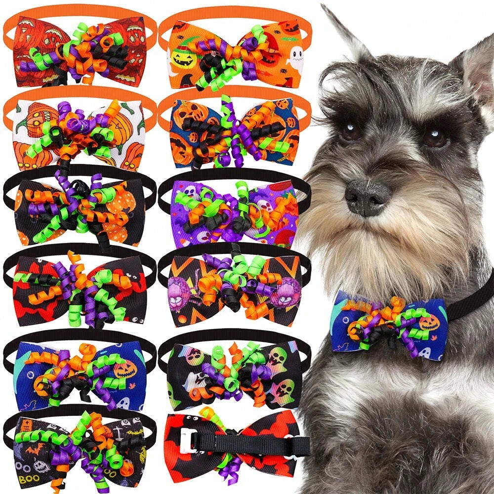 Halloween Dog Bow Ties Pet Grooming Small Dog Cat Bows