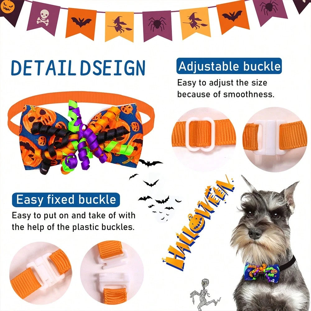 Halloween Dog Bow Ties Pet Grooming Small Dog Cat Bows