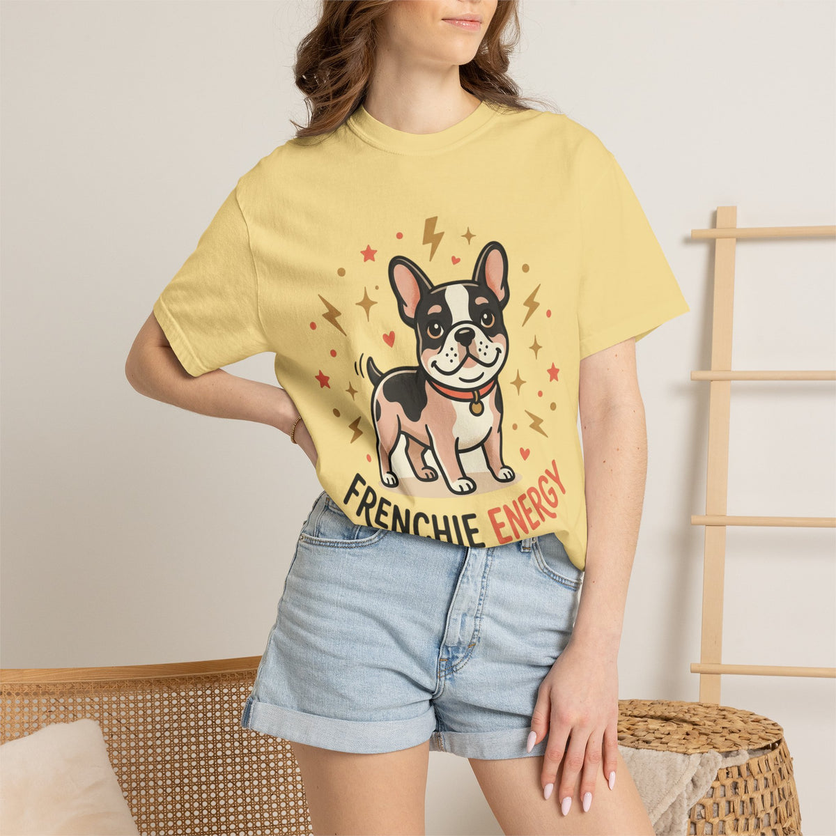 Frenchie Energy T-Shirt — Cute French Bulldog Graphic Tee