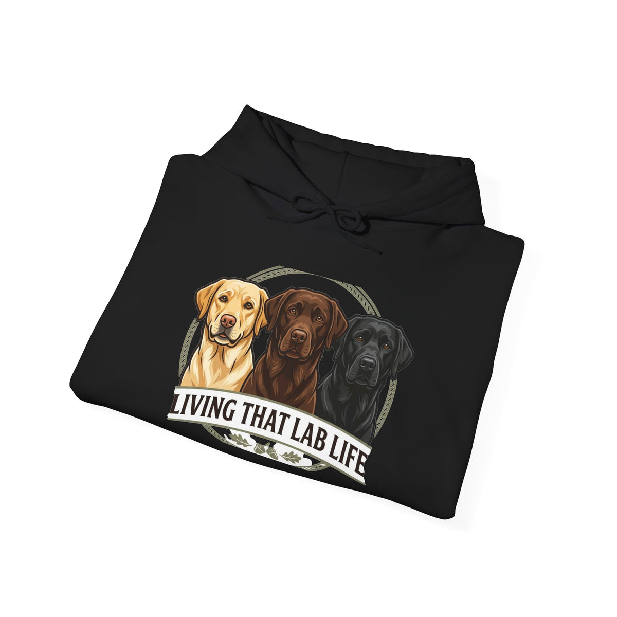 Sweat à capuche "Living That Lab Life" – Pull pour amoureux de Labrador Retriever