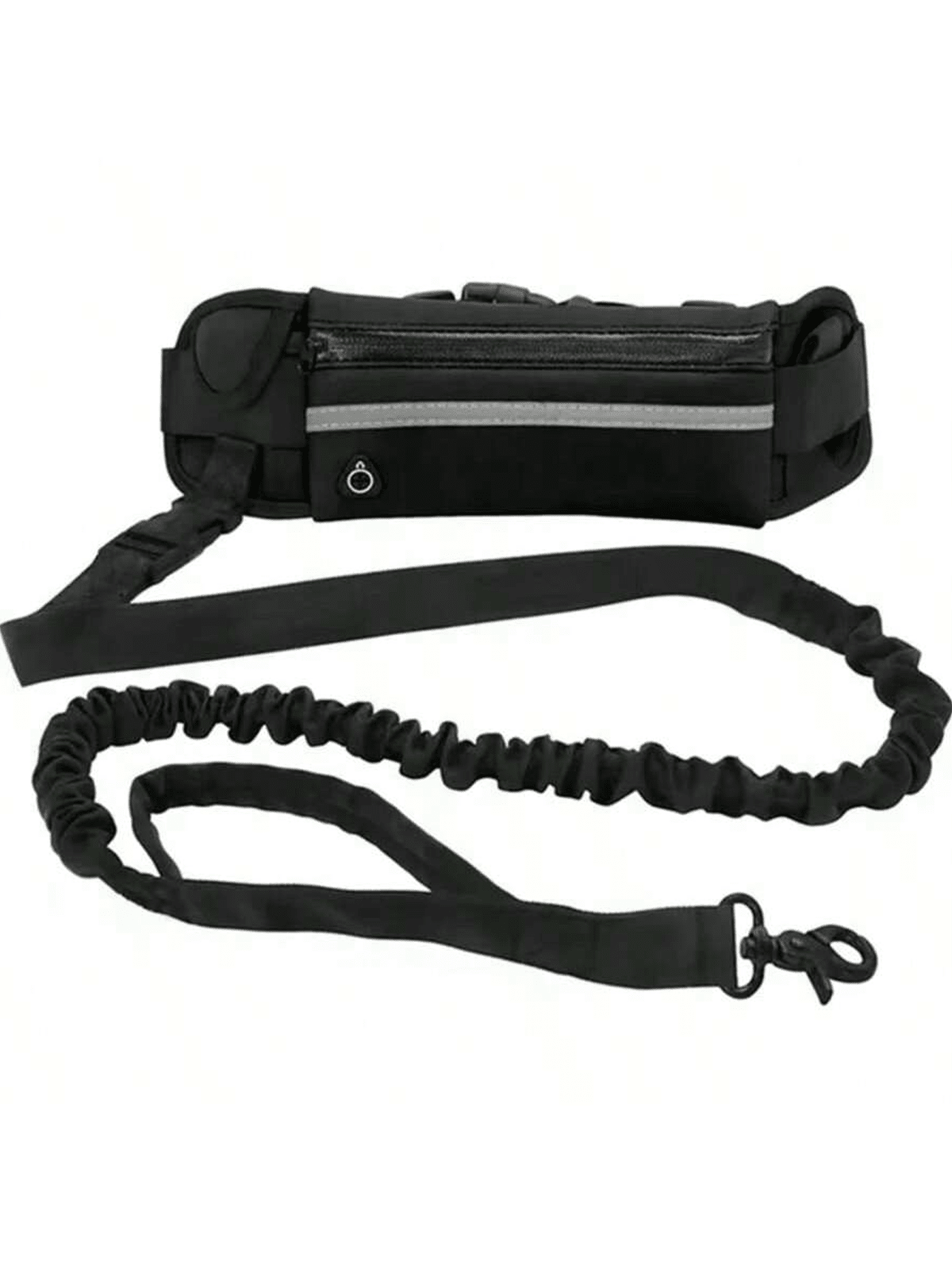 Hands Free Dog Leash Elastic Waist Belt with Bag Reflective