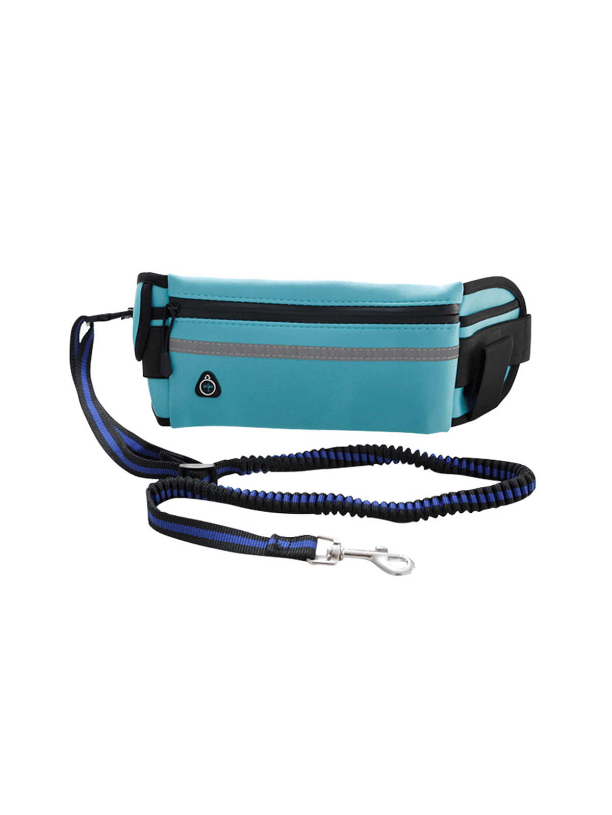 Hands Free Dog Leash Elastic Waist Belt with Bag Reflective