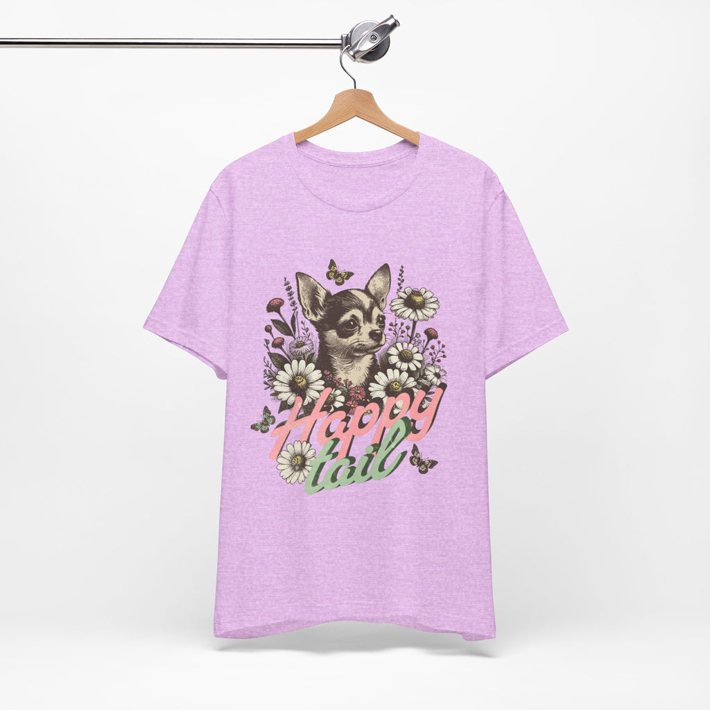 Happy Tail Chihuahua T-Shirt — Floral Dog Graphic Tee