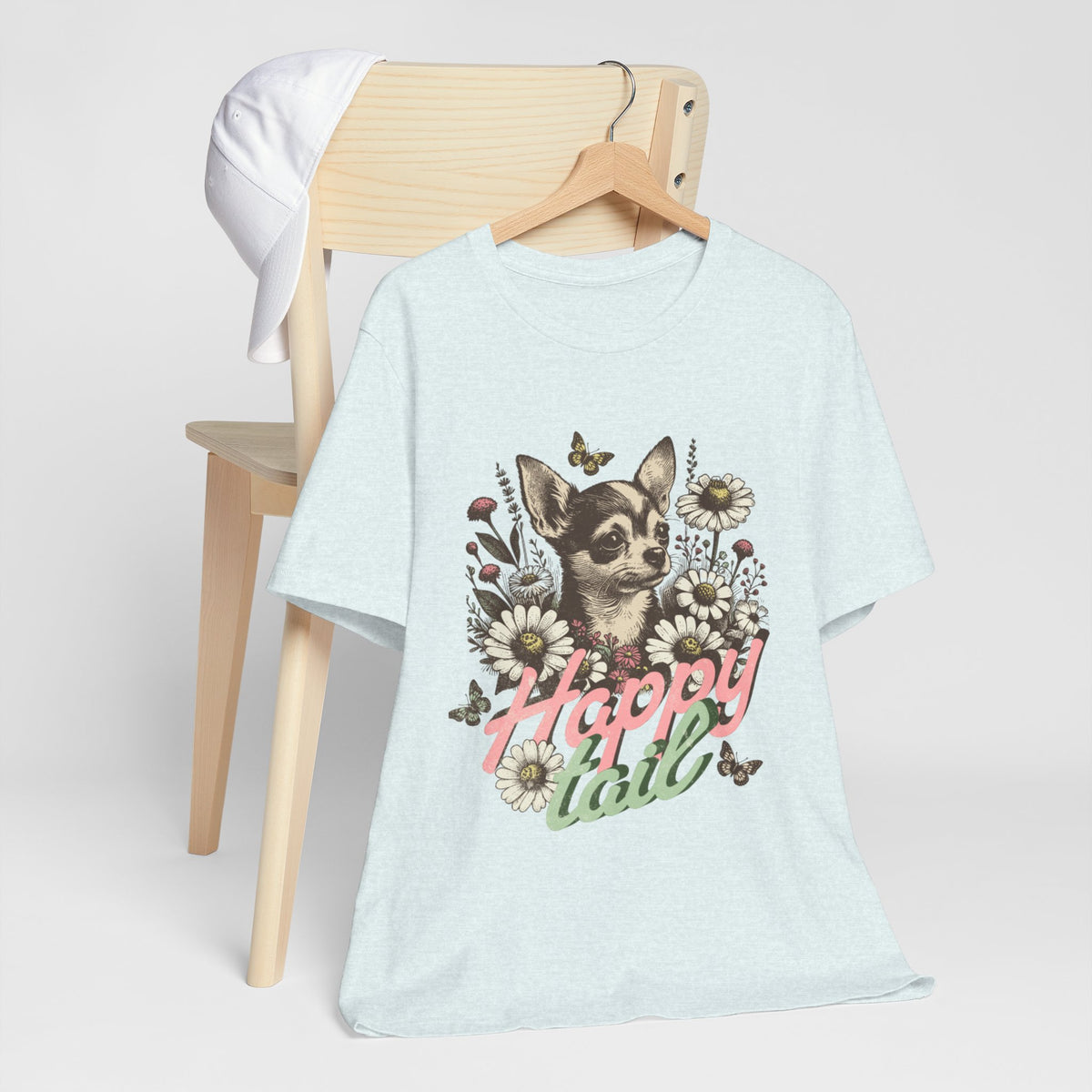 Happy Tail Chihuahua T-Shirt — Floral Dog Graphic Tee
