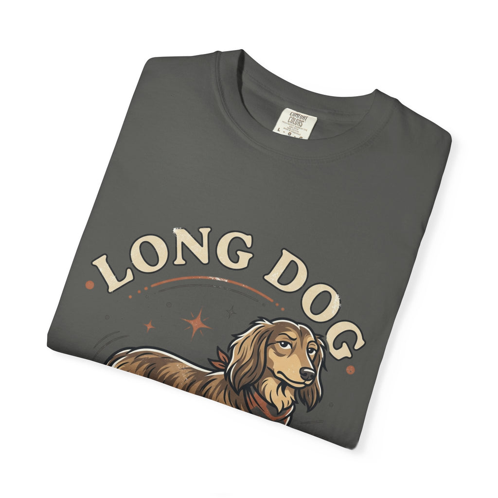 Dachshund Tee — "Long Dog, Short Patience" Graphic T-Shirt