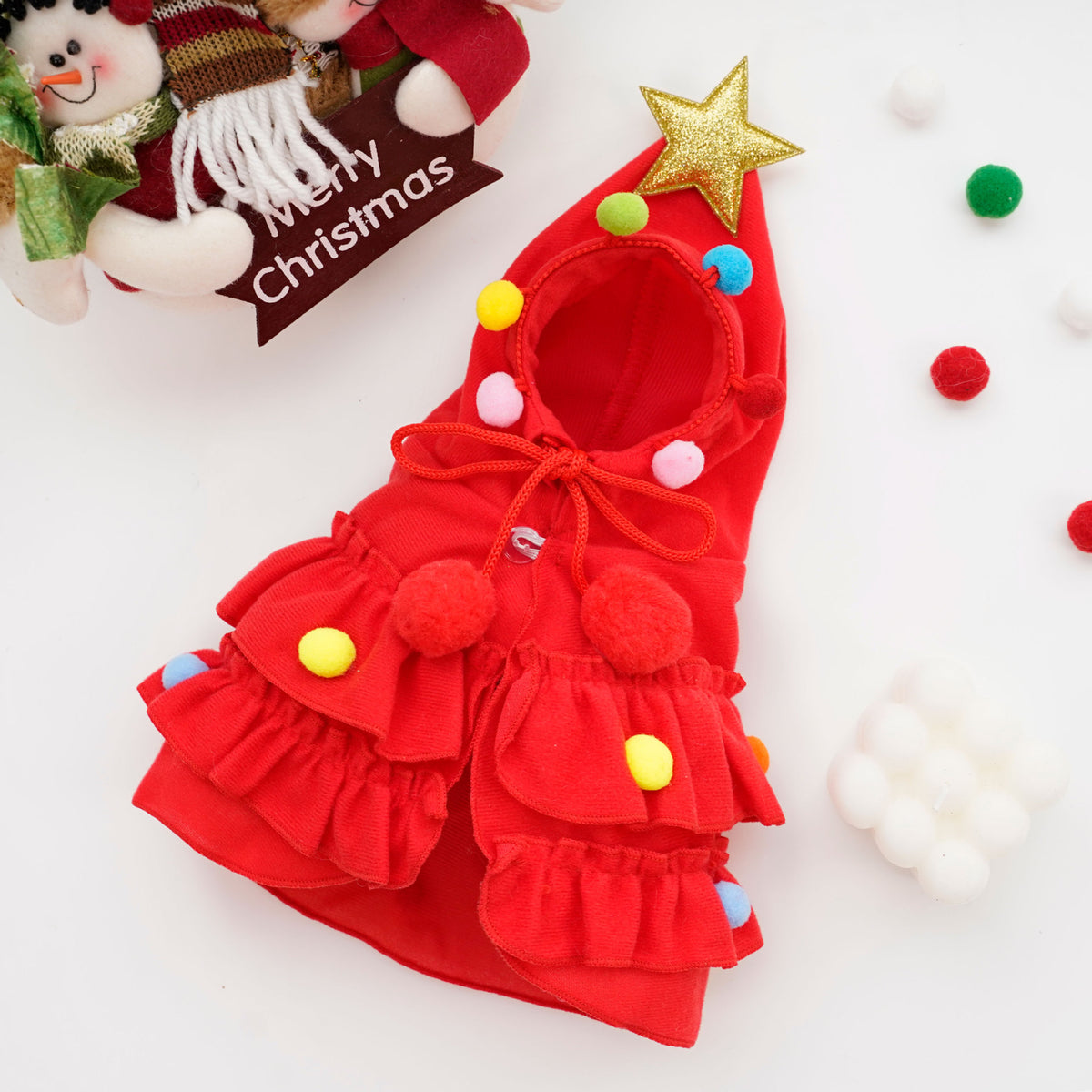 Christmas Cloak Pet Dog Costume Outfit