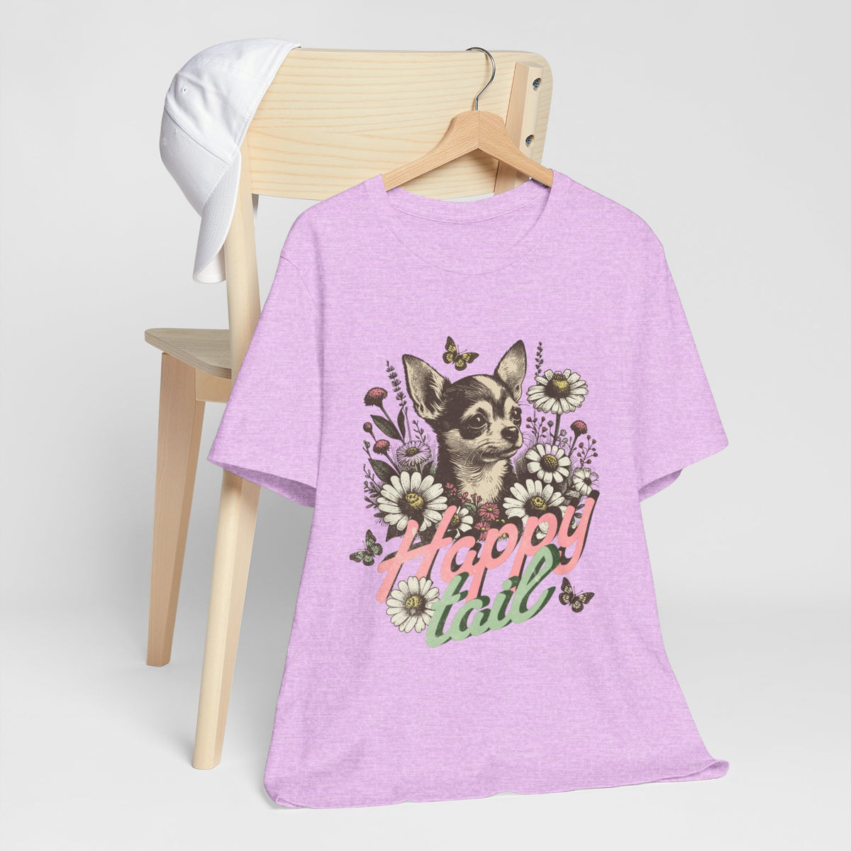 Happy Tail Chihuahua T-Shirt — Floral Dog Graphic Tee