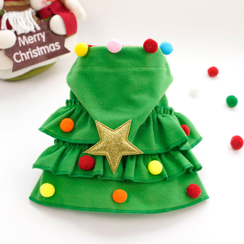 Christmas Cloak Pet Dog Costume Outfit