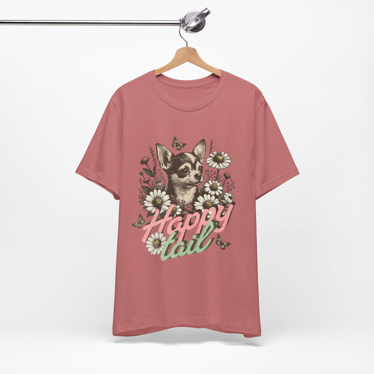 Happy Tail Chihuahua T-Shirt — Floral Dog Graphic Tee