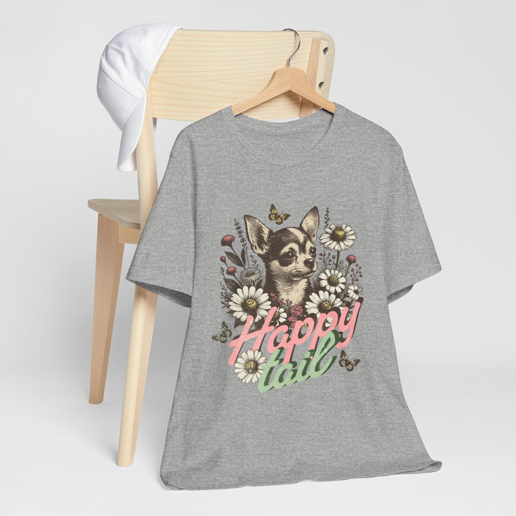 Happy Tail Chihuahua T-Shirt — Floral Dog Graphic Tee