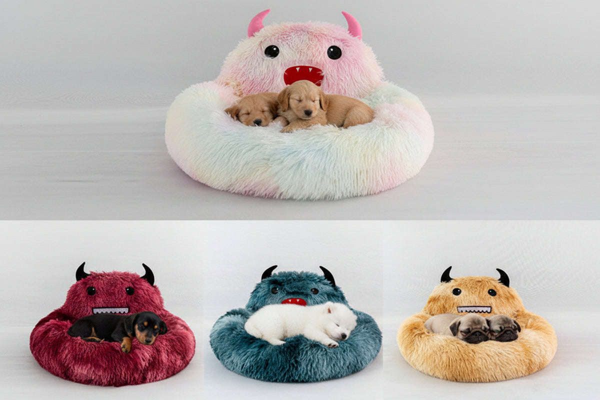 Pet Supplies. Plush Small Monster, Pet Nest Mattress. Creative Dog Nest, Halloween Bed