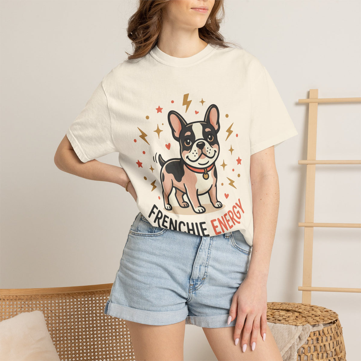 Frenchie Energy T-Shirt — Cute French Bulldog Graphic Tee