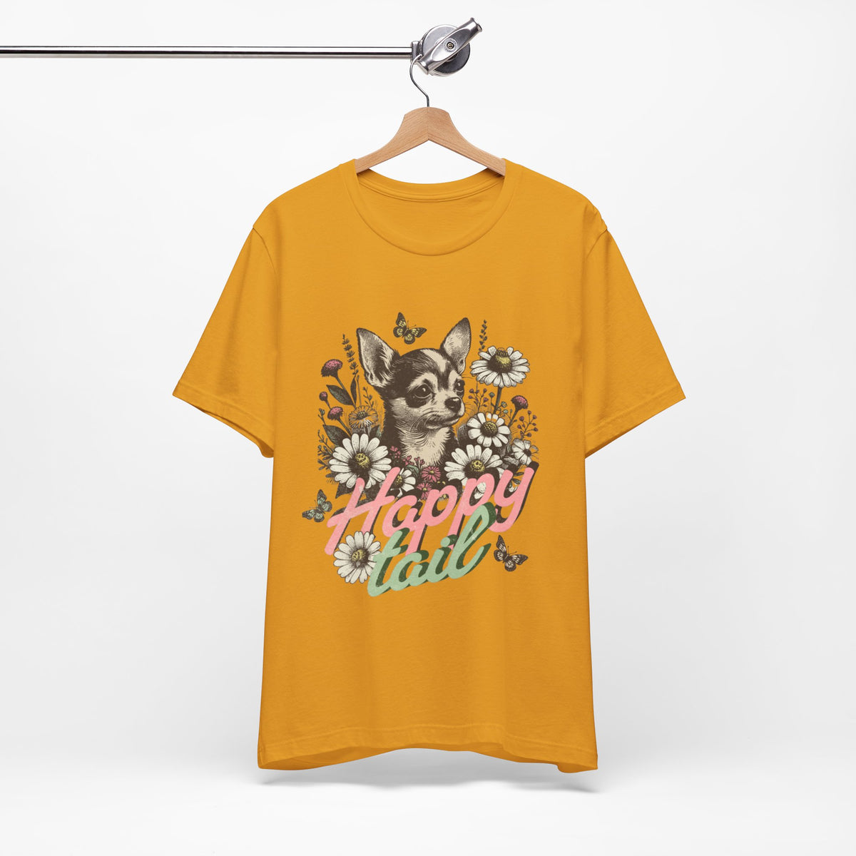 Happy Tail Chihuahua T-Shirt — Floral Dog Graphic Tee