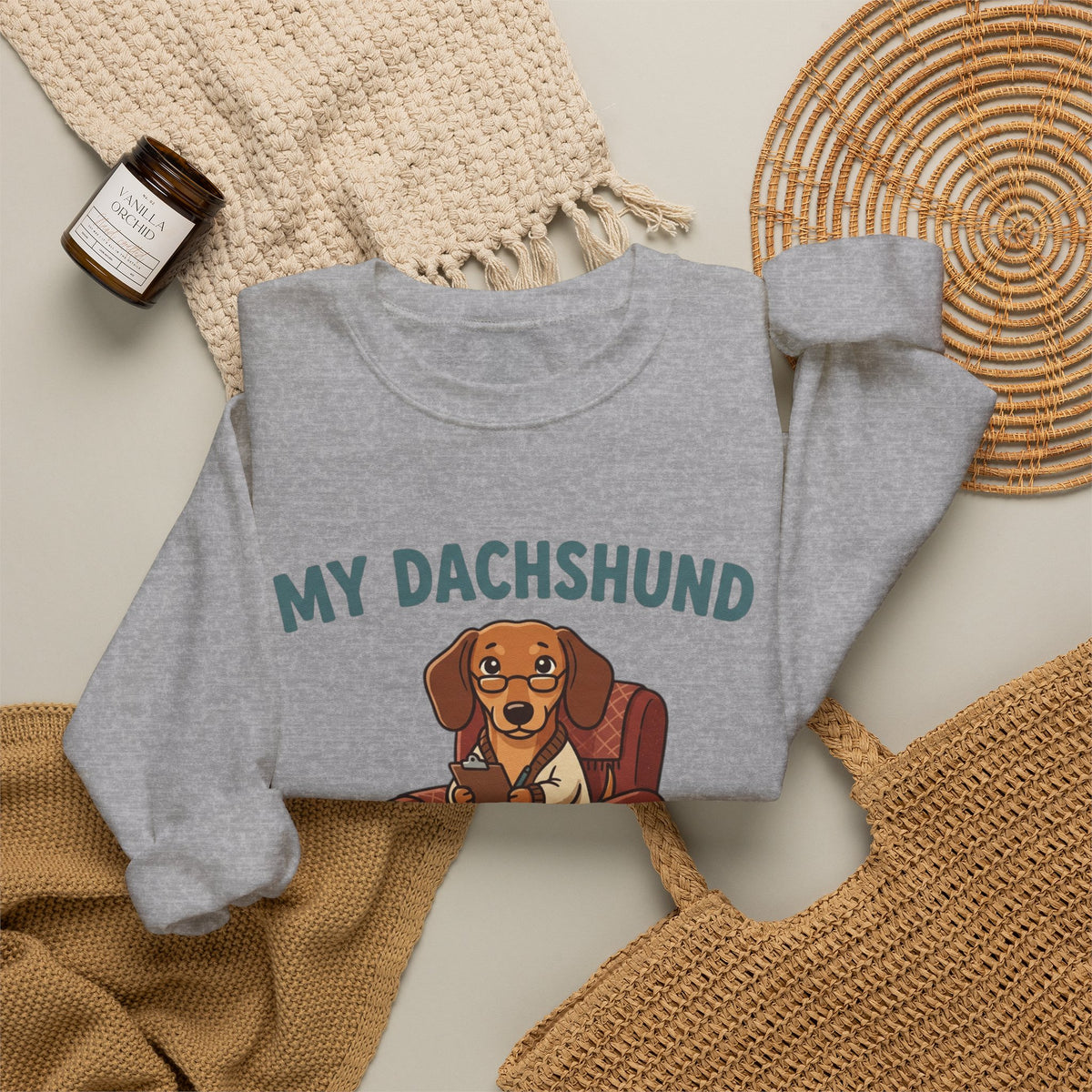 Dachshund Long Dog Short Patience Crewneck Sweatshirt | The Breed House