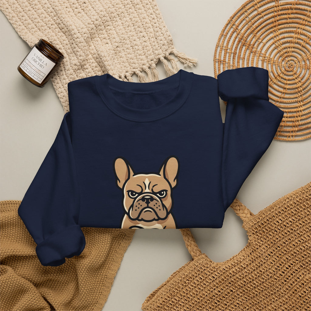 Frenchie Says No Sweatshirt — Grumpy French Bulldog Graphic Crewneck